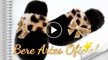 FAÇA UMA LINDA PANTUFA DE INVERNO/POR BERE ARTES OFICIAL.
